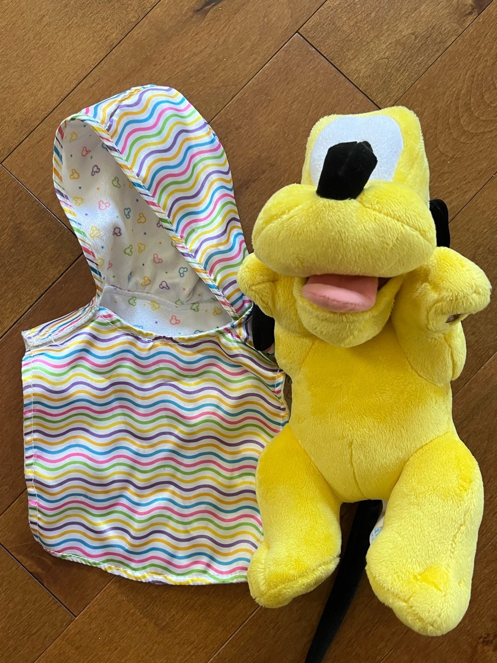Disney Parks Vintage Rare Disney Babies Pluto Plush & Hooded Blanket outfit Set